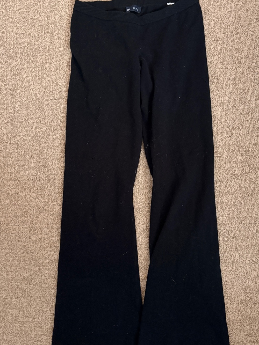 GAP Black Knit Wide-Leg Pants